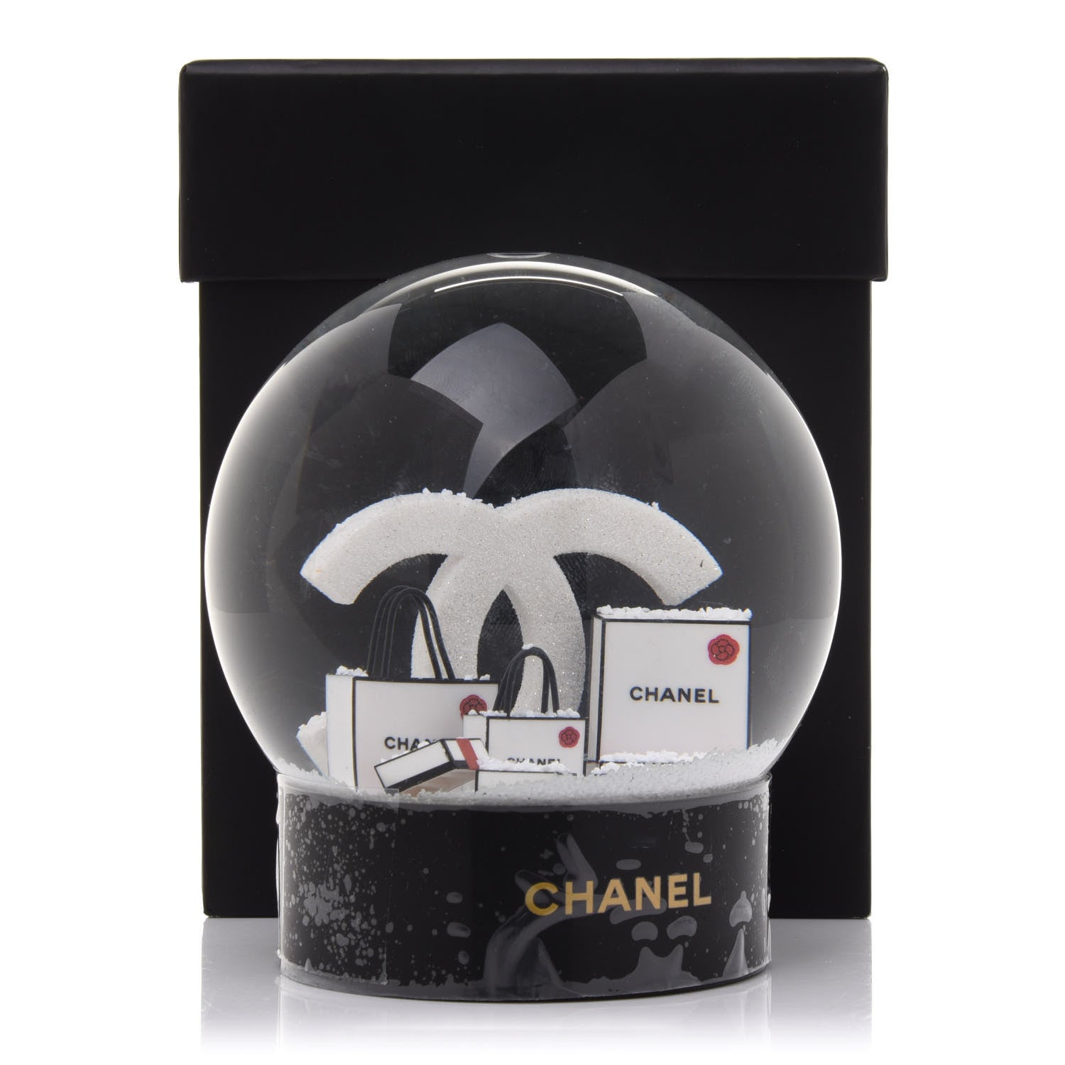 Chanel Glass CC Shopping Bag Snow Globe 5 of 5