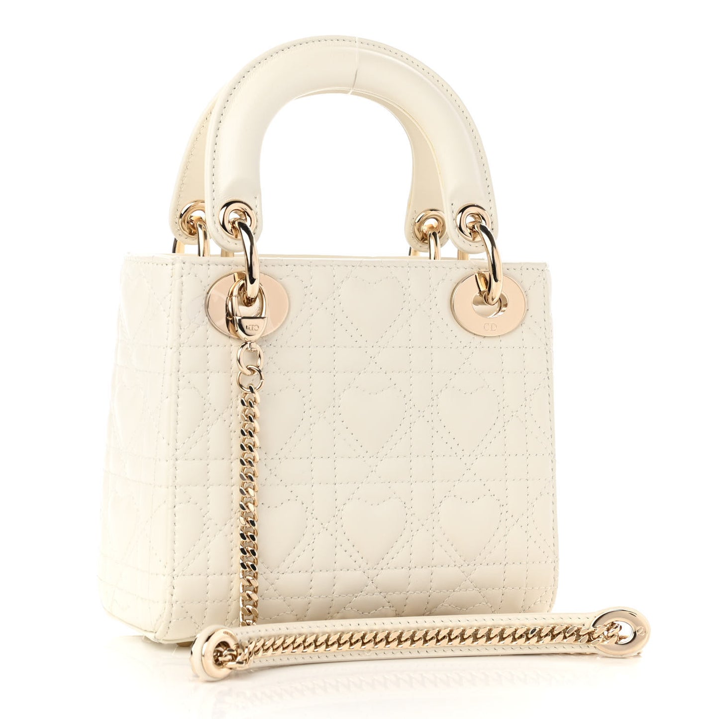 Lambskin Cannage Mini DiorAmour Lady Dior Latte