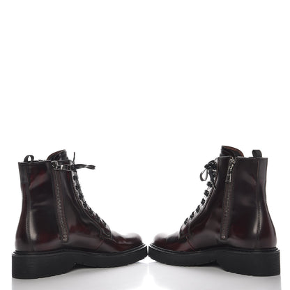 Prada Spazzolato Combat Boots 36 Granato Fume 6 of 10