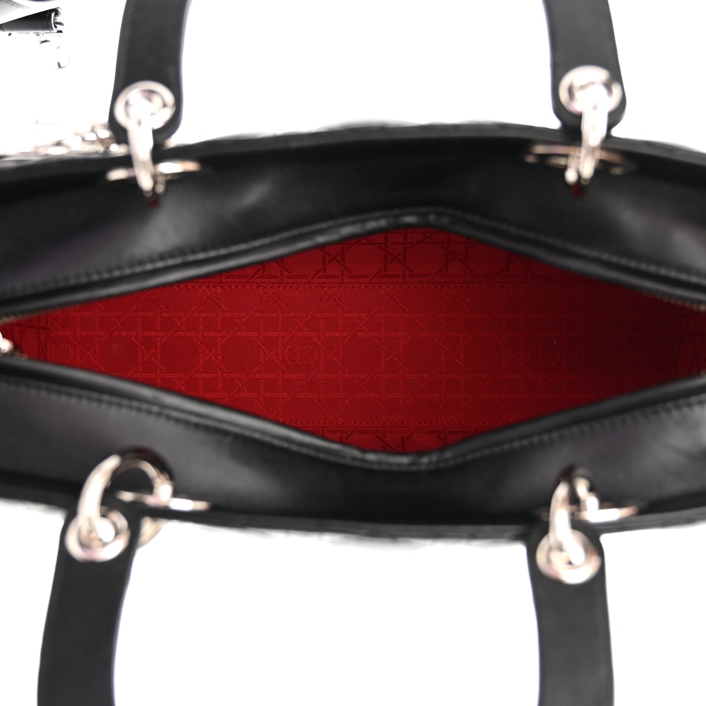 Lambskin Cannage Large Lady Dior Black