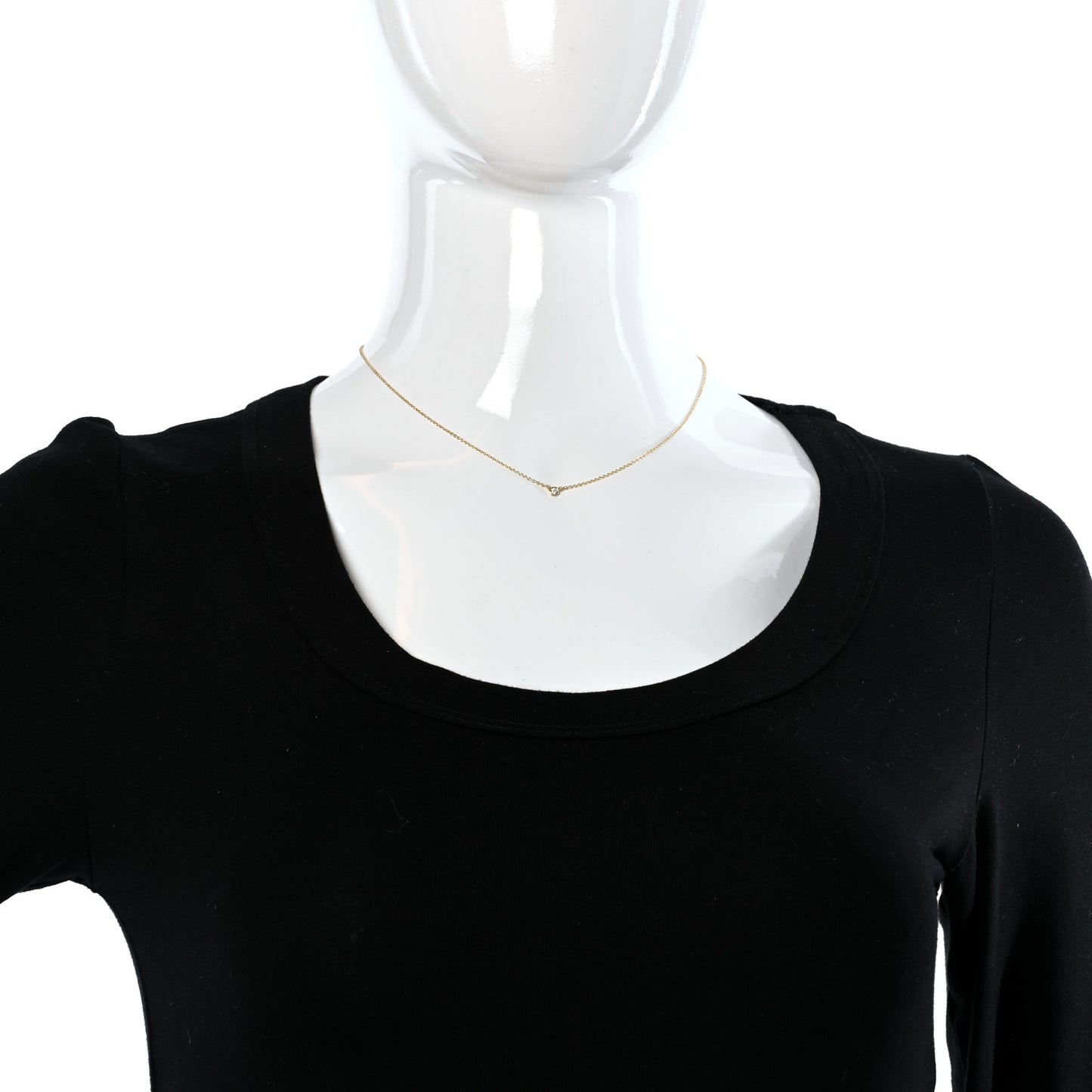 18K Yellow Gold Diamond .08ct Elsa Peretti Diamonds by the Yard Pendant Necklace