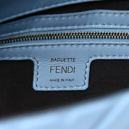 Fendi Nappa FF 1974 Embossed Baguette Azzurro Baby 5 of 16