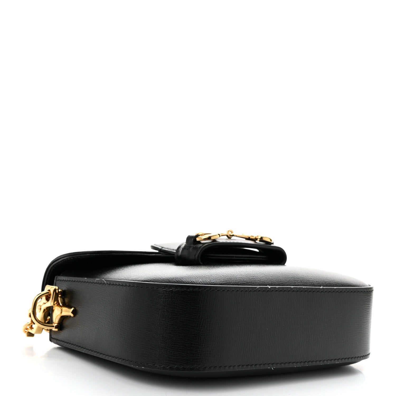 Gucci Azalea Calfskin Web Mini Horsebit 1955 Shoulder Bag Black 4 of 10