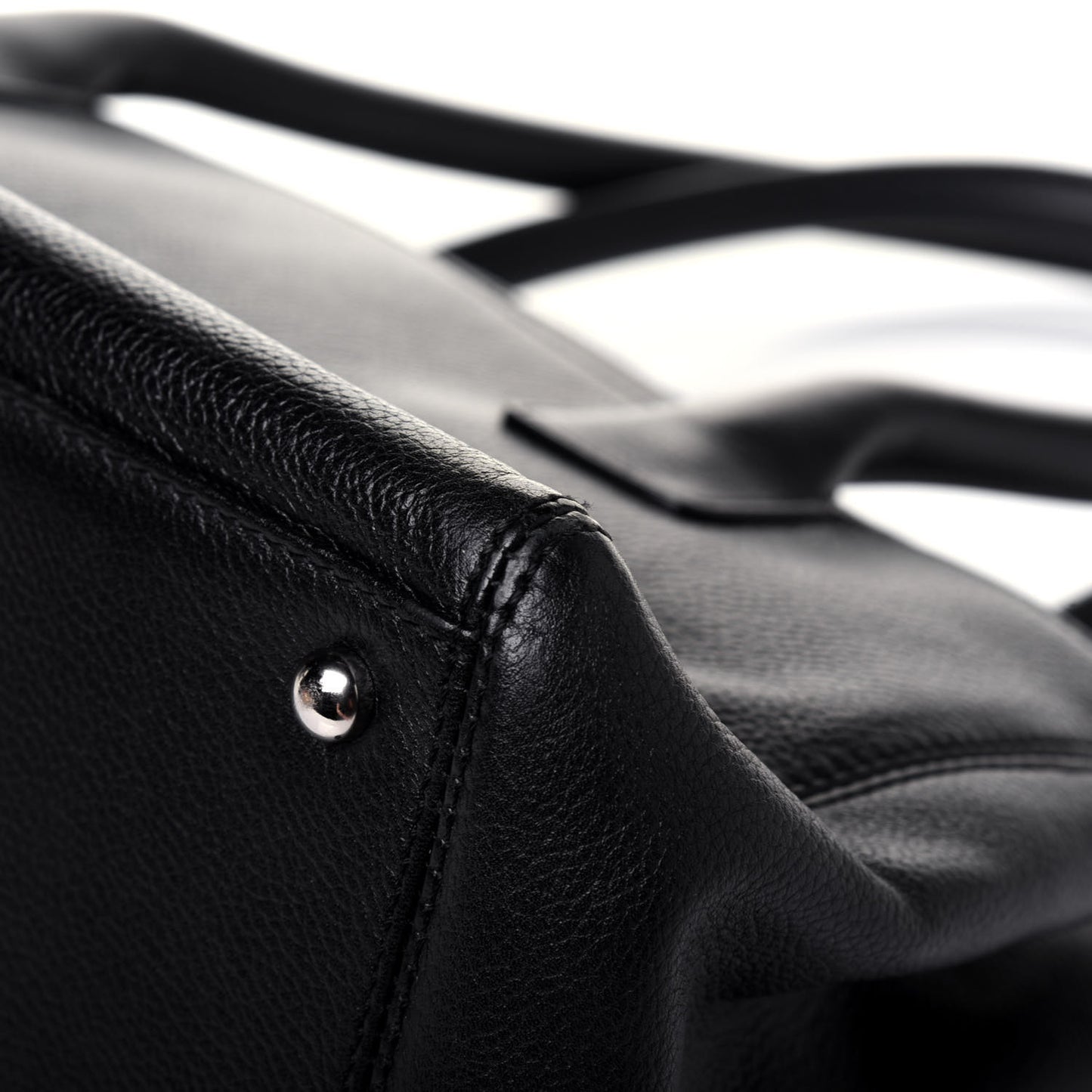 Calfskin Small Cerf Executive Shopper Tote Black