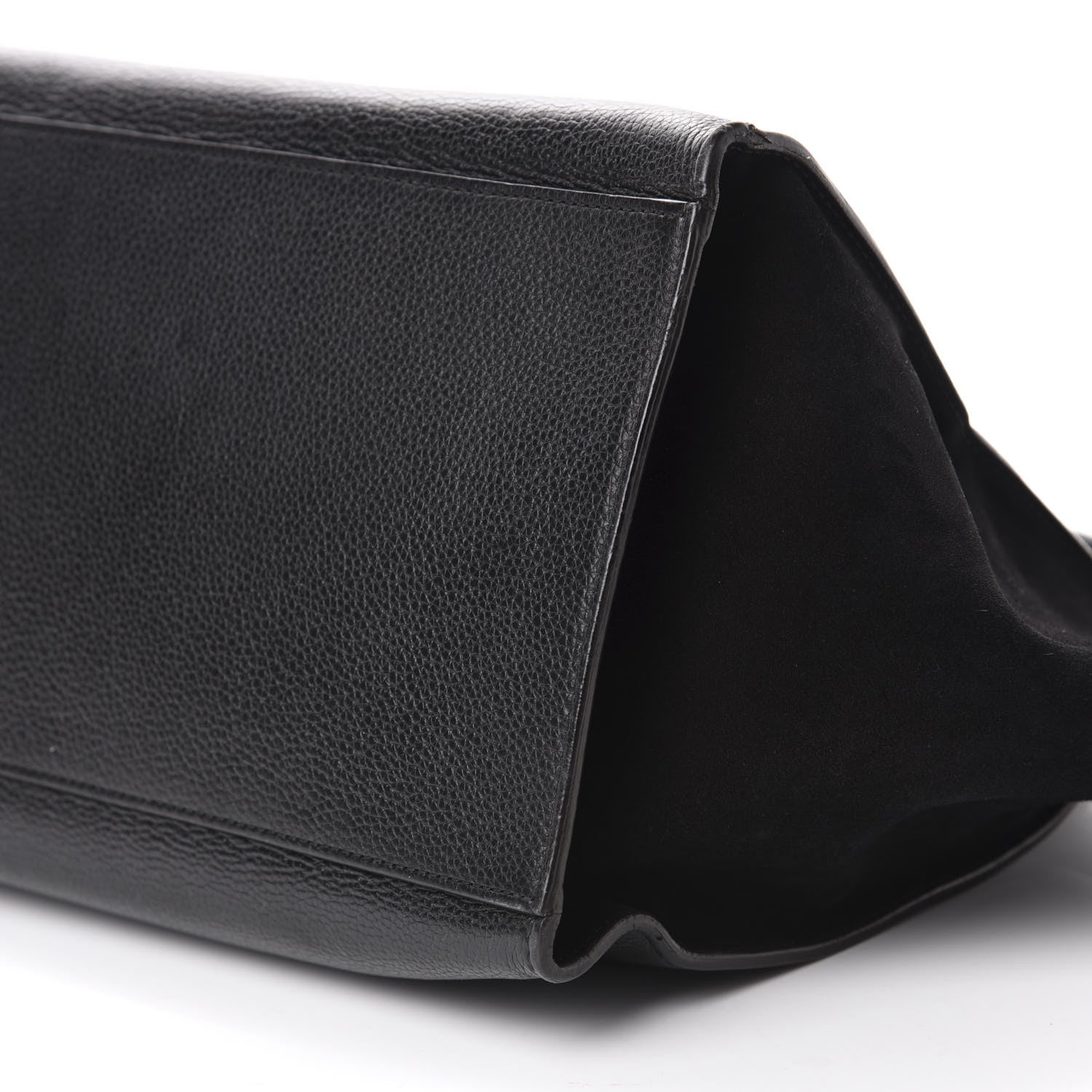 Celine Drummed Calfskin Suede Medium Trapeze Black 8 of 10