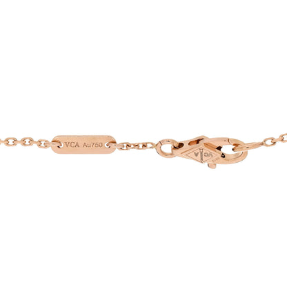 Van Cleef & Arpels 18K Rose Gold Carnelian Sweet Alhambra Bracelet 3 of 5