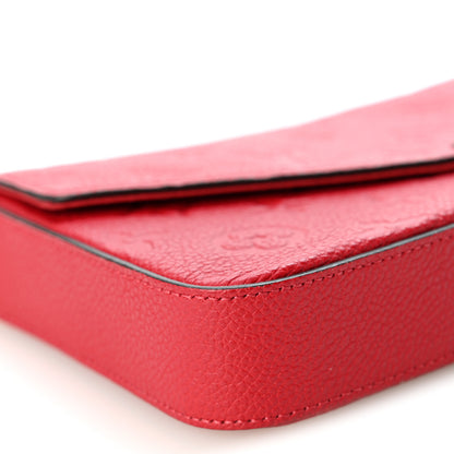 Louis Vuitton Empreinte Pochette Felicie Chain Wallet Scarlet 10 of 11