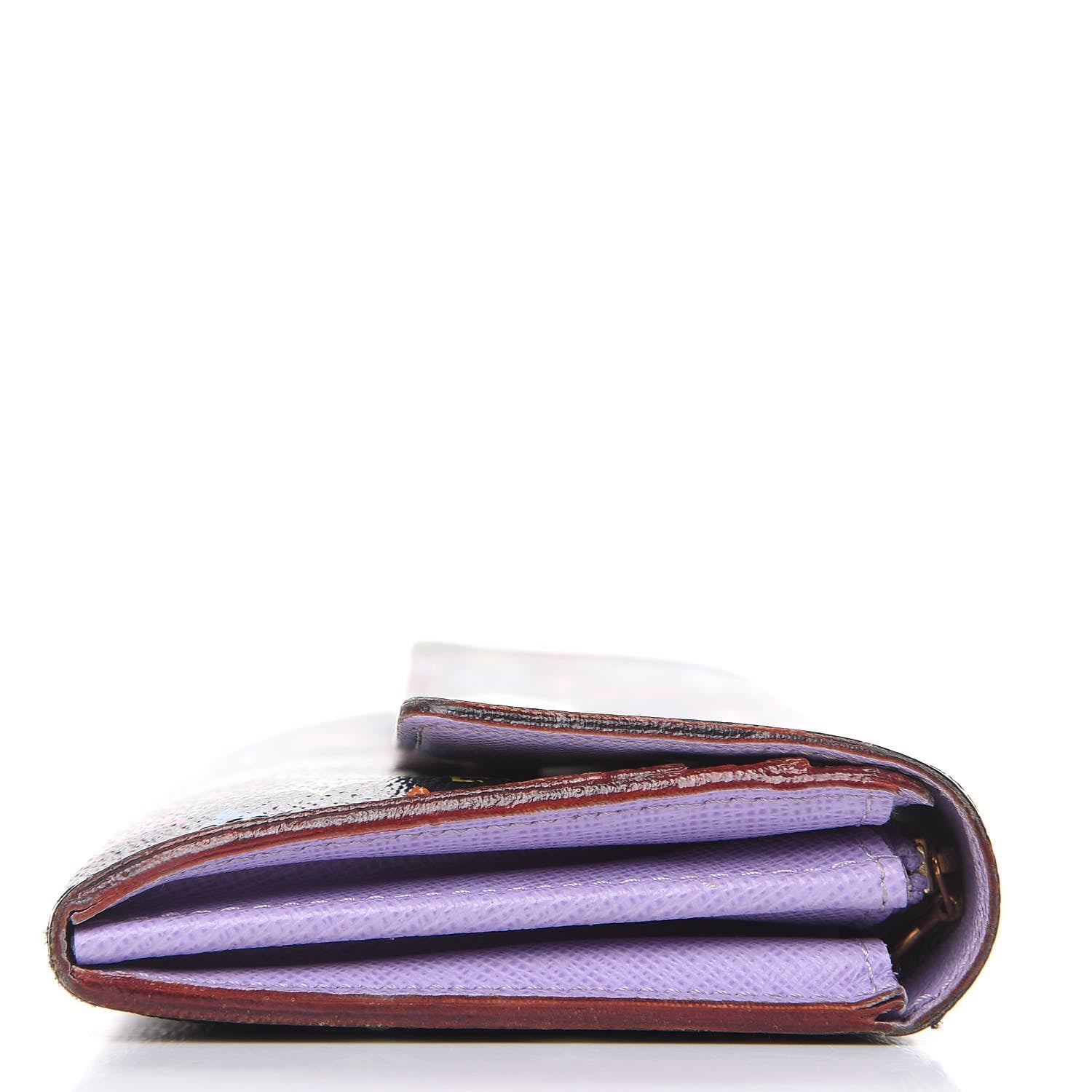 Louis Vuitton Monogram Multicolor Sarah Wallet Black Violet 8 of 16