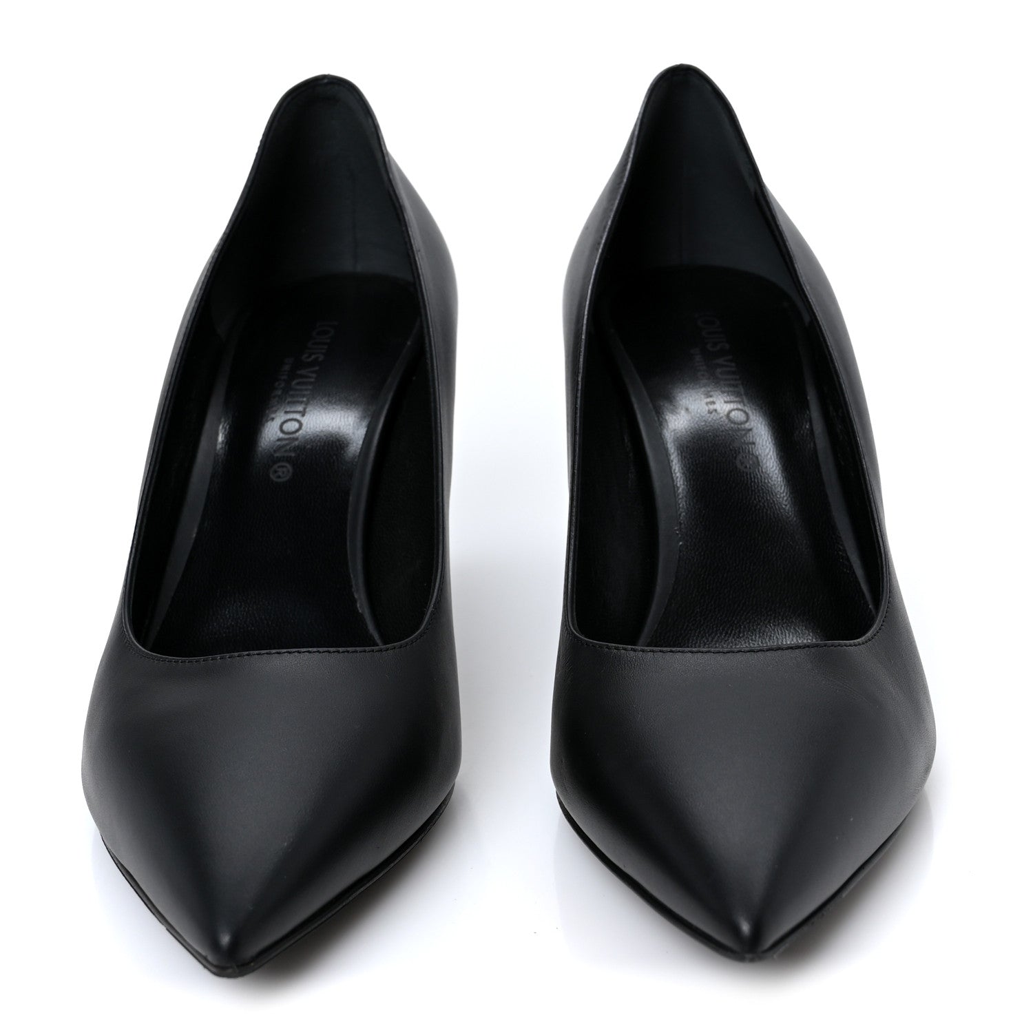 Louis Vuitton Calfskin Cherie Pumps 37.5 Black 3 of 9