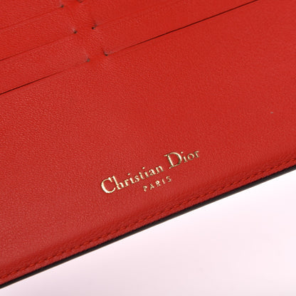 Christian Dior Smooth Calfskin Bi-Color Diorissimo Long Wallet Pink Red 6 of 8