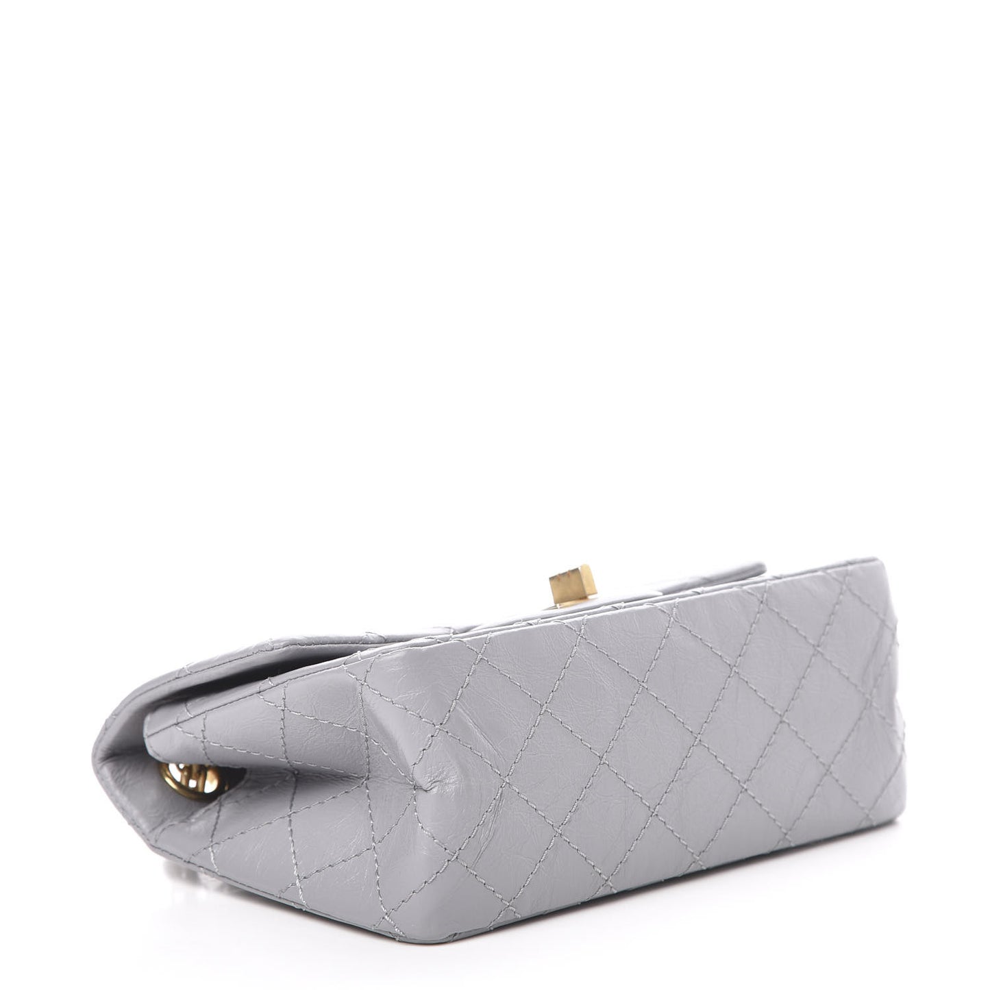 Aged Calfskin Quilted 2.55 Reissue Mini Flap Grey