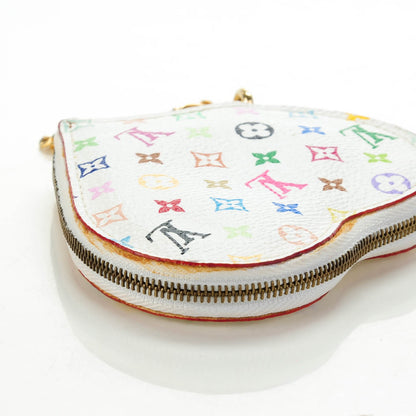 Louis Vuitton Monogram Multicolor Coeur Heart Coin Purse White 8 of 9