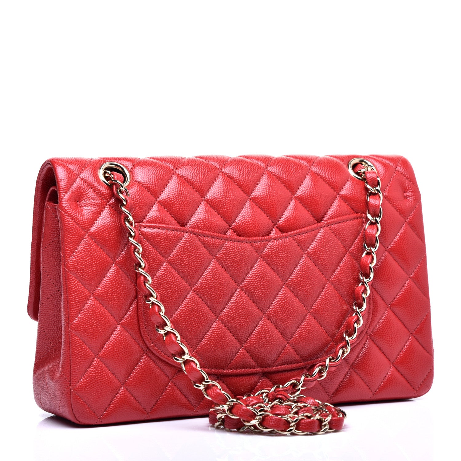 Chanel Caviar Quilted Medium Double Flap Red 3 of 11