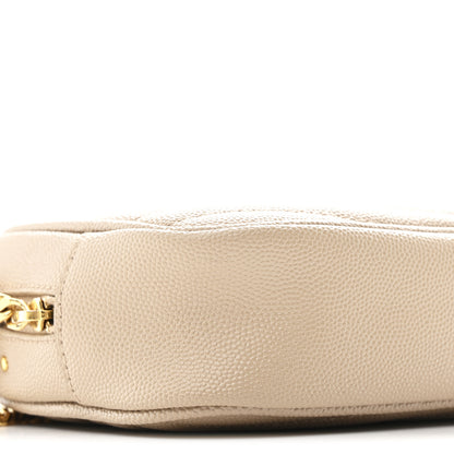 Saint Laurent Grain De Poudre Matelasse Monogram Mini Lou Camera Bag Dark Beige 9 of 11