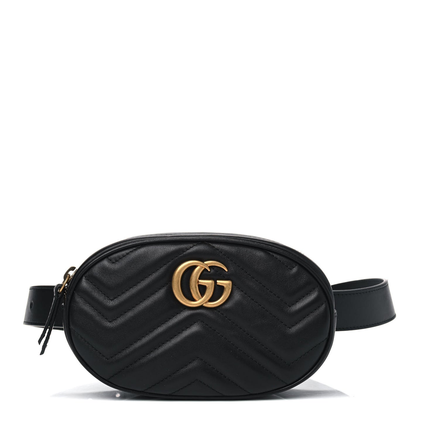 Calfskin Matelasse GG Marmont Belt Bag 85 34 Black