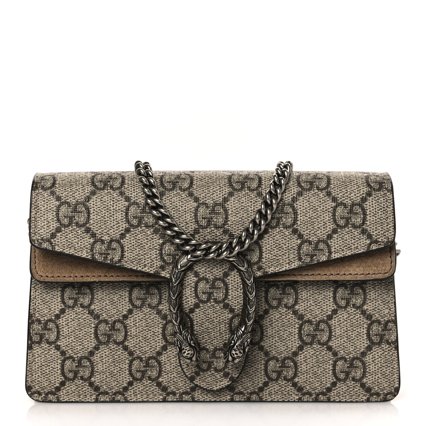 GG Supreme Monogram Super Mini Dionysus Shoulder Bag Taupe