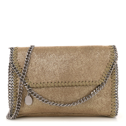 Stella McCartney Metallic Shaggy Deer Mini Falabella Crossbody Bag Gold 1 of 10