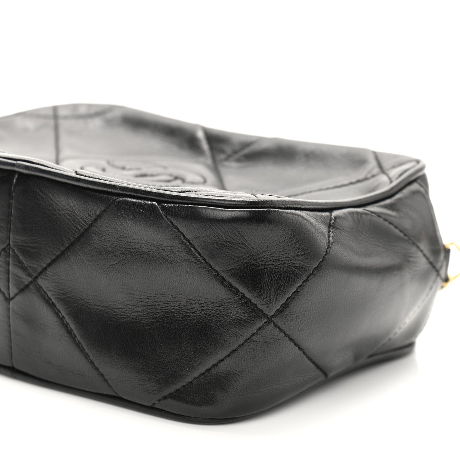 Chanel Lambskin Quilted CC Tassel Camera Case Black 11 of 12