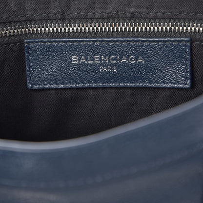 Balenciaga Chevre Silver Metallic Edge Hardware S City Bleu de Minuit 6 of 7