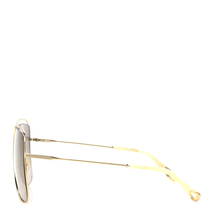 Chloe Poppy Aviator Sunglasses CE 130S Gold Brown 3 of 7