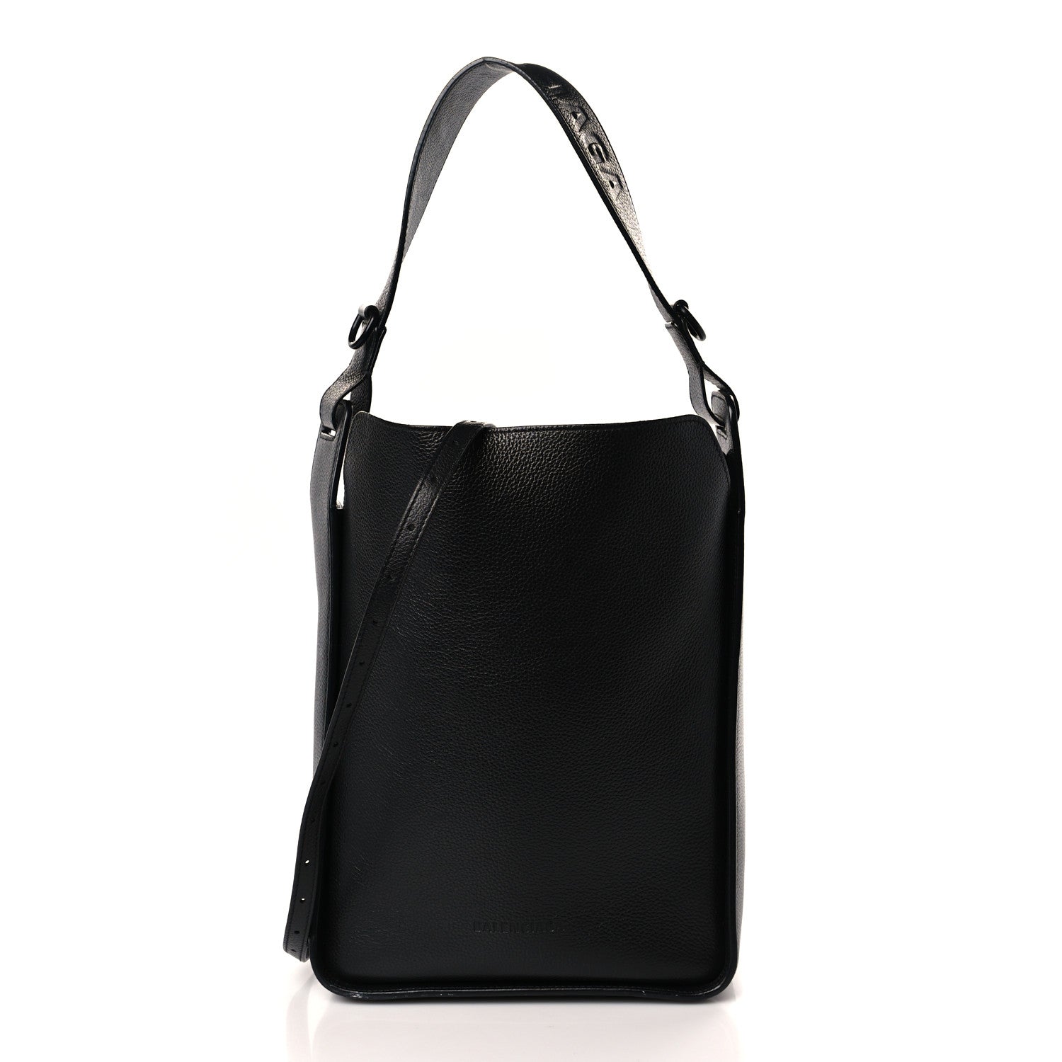 Balenciaga Calfskin Logo Embossed Small Tool 2.0 North-South Tote Black 3 of 10
