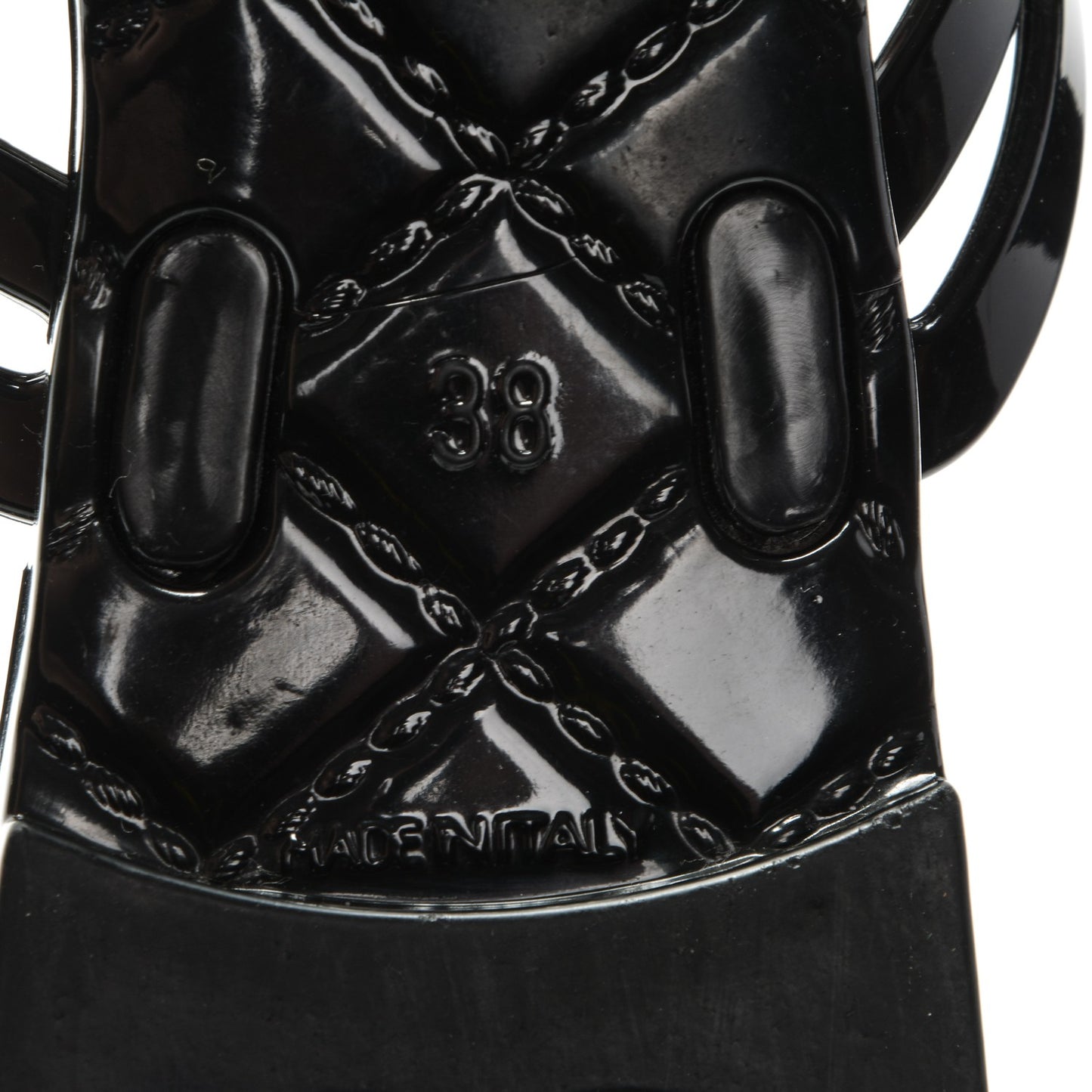 Jelly Camellia Thong Sandals 38 Black Ivory