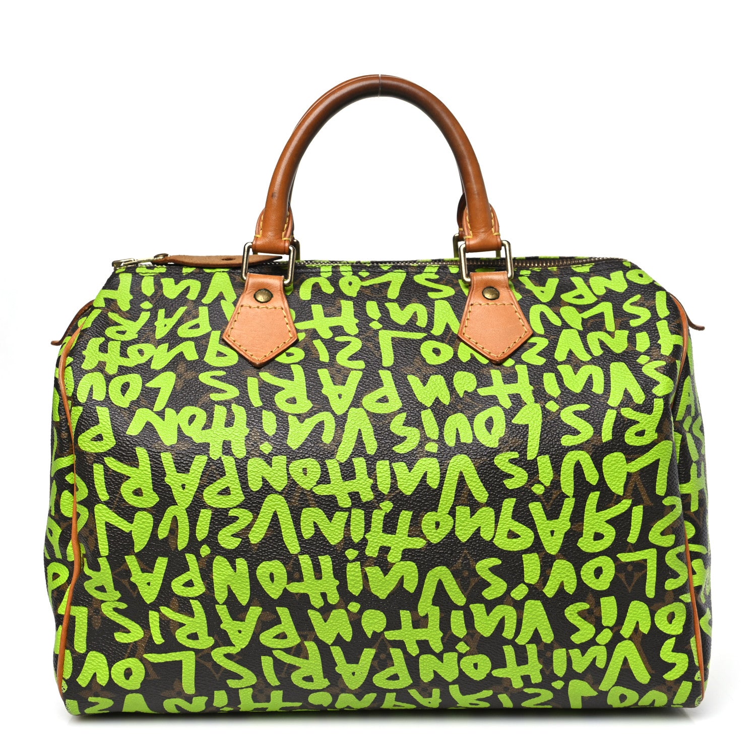 Louis Vuitton Monogram Graffiti Speedy 30 Green 1 of 12