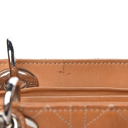 Christian Dior Calfskin Cannage Medium Lady Dior Camel 10 of 24