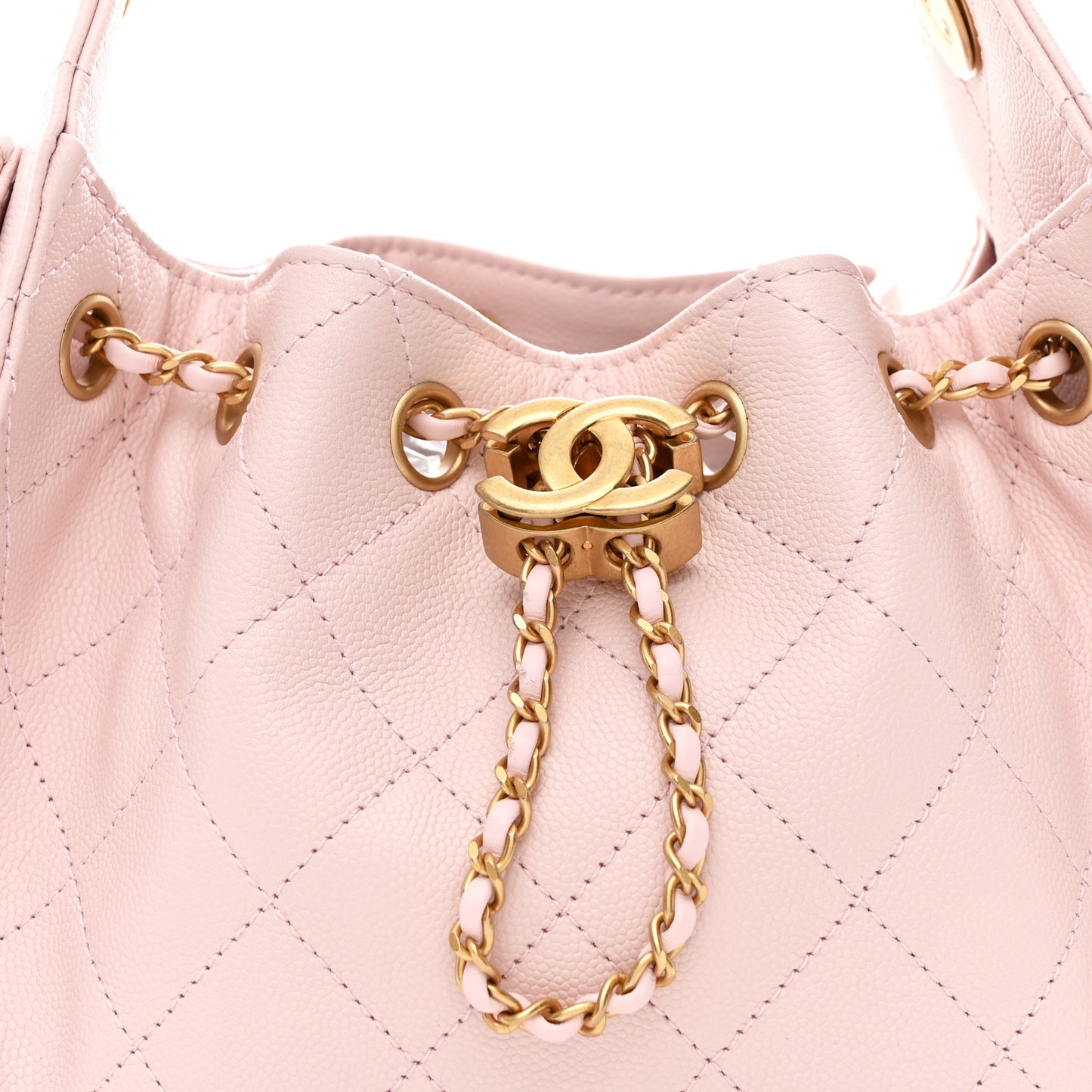 Caviar Quilted Mini Chanel 25 Handbag Light Pink