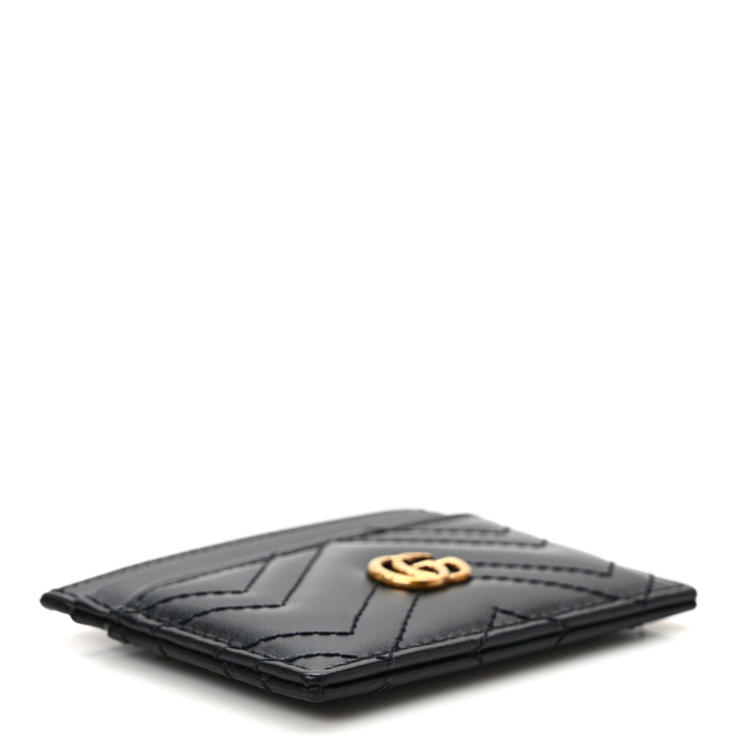 Gucci Calfskin Matelasse GG Marmont Card Holder Black 4 of 7