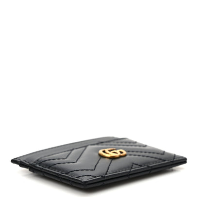 Gucci Calfskin Matelasse GG Marmont Card Holder Black 4 of 7
