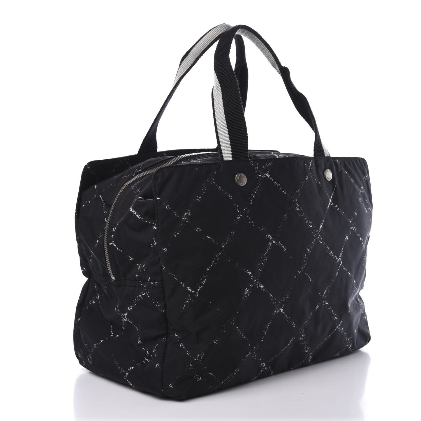 Nylon Travel Duffel Bag Black
