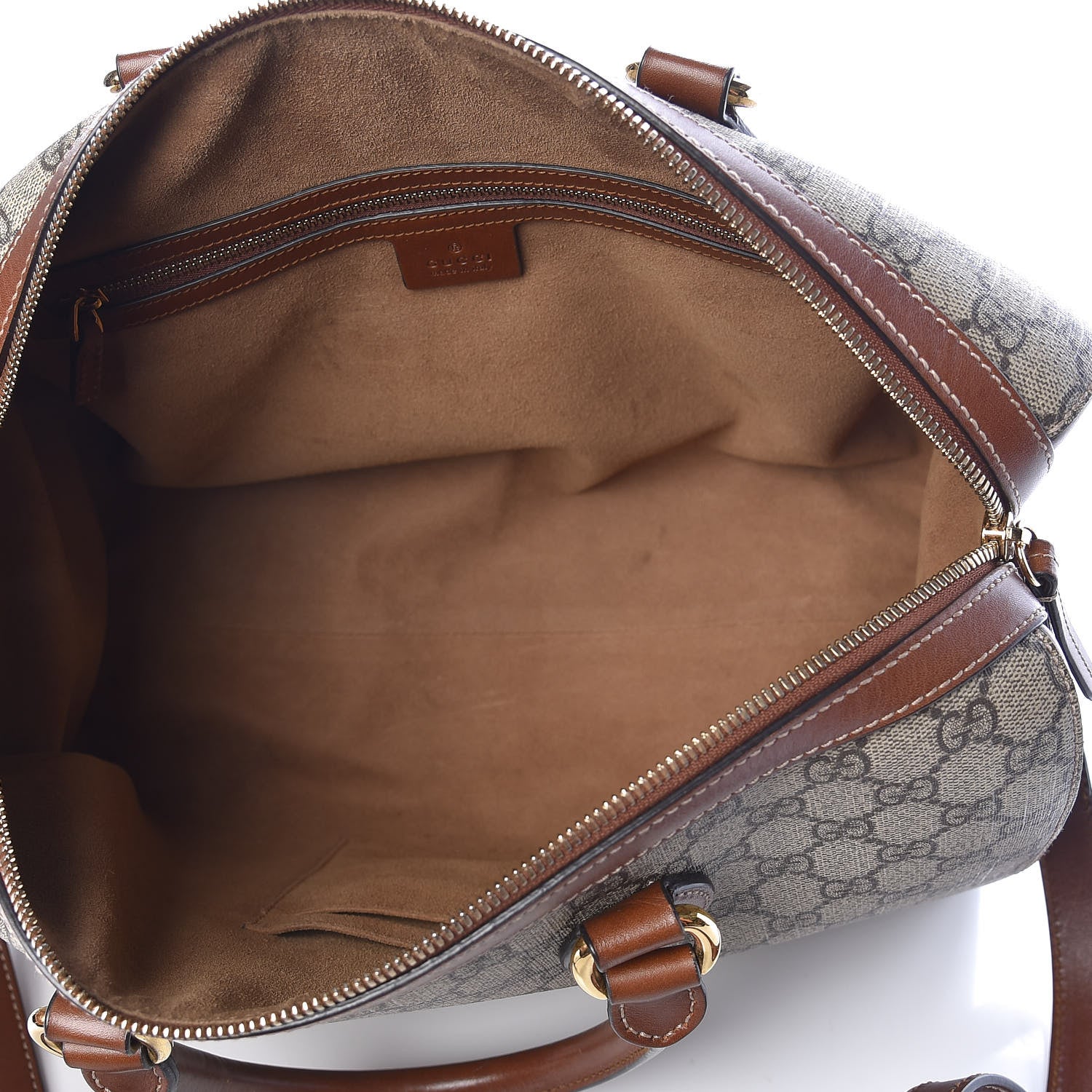 Gucci GG Supreme Monogram Medium Boston Beige Cuir 5 of 9