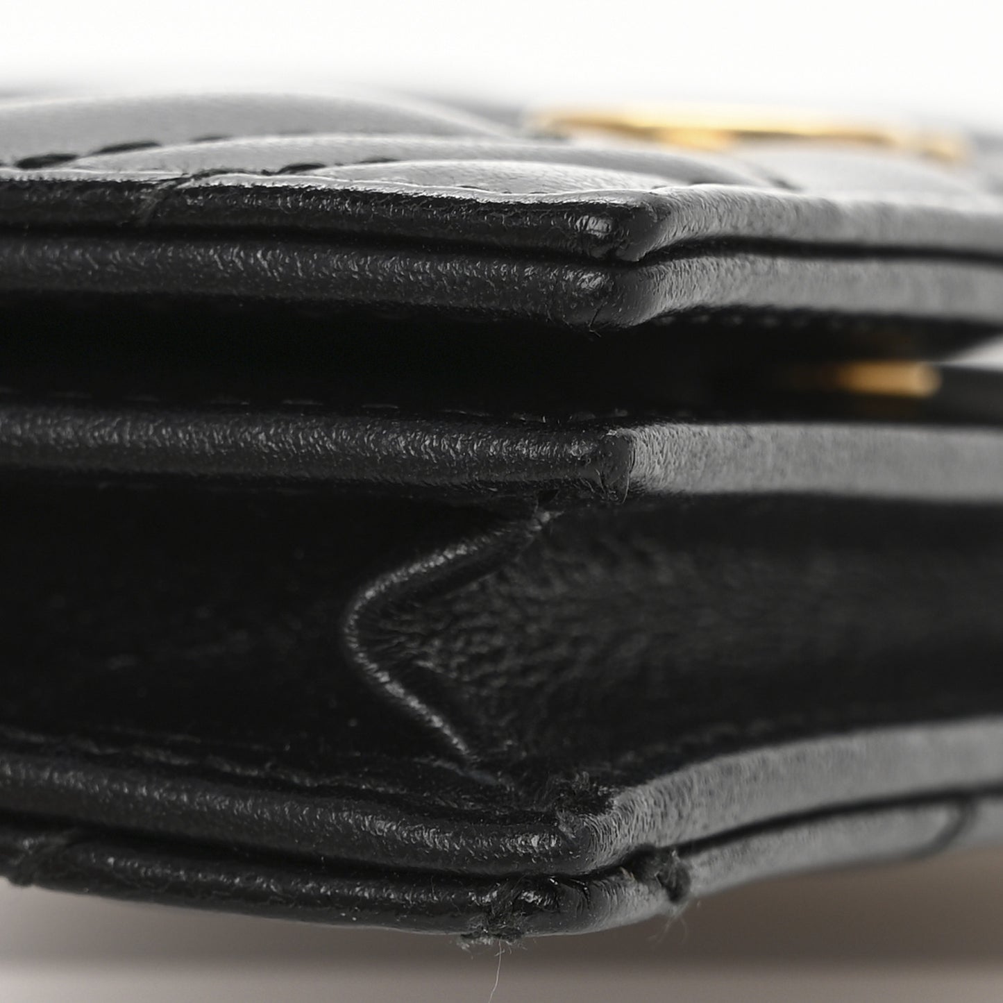 Calfskin Matelasse GG Marmont Card Case Wallet Black