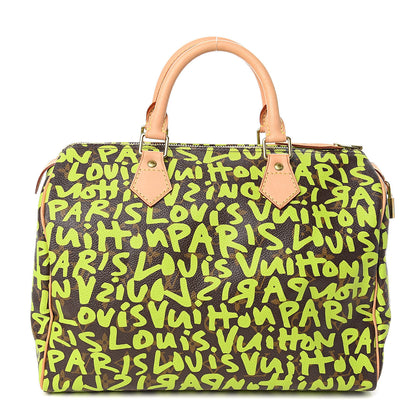 Louis Vuitton Monogram Graffiti Speedy 30 Green 1 of 13