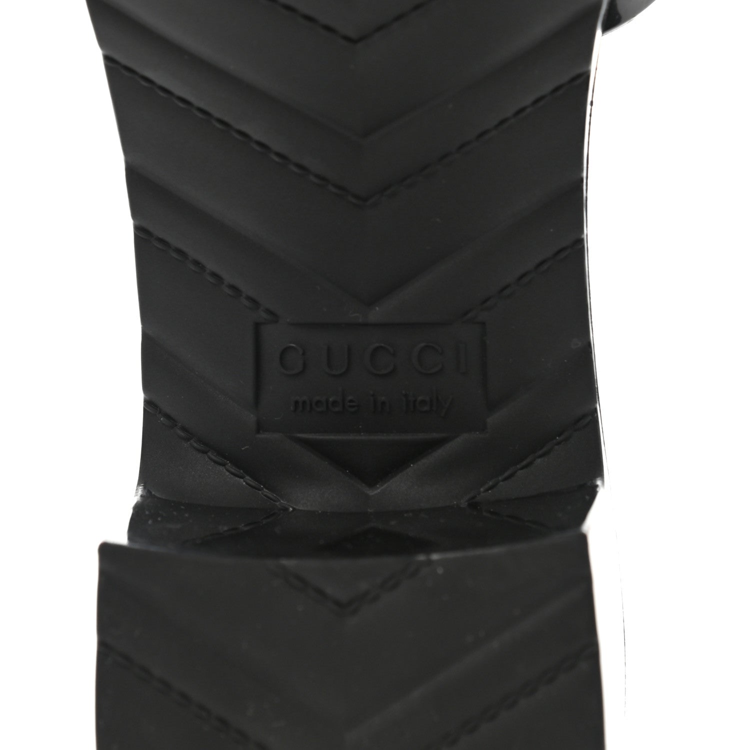 Gucci Rubber Gucci Logo Womens Platform 20/60mm Slide Sandals 37 Black 6 of 13
