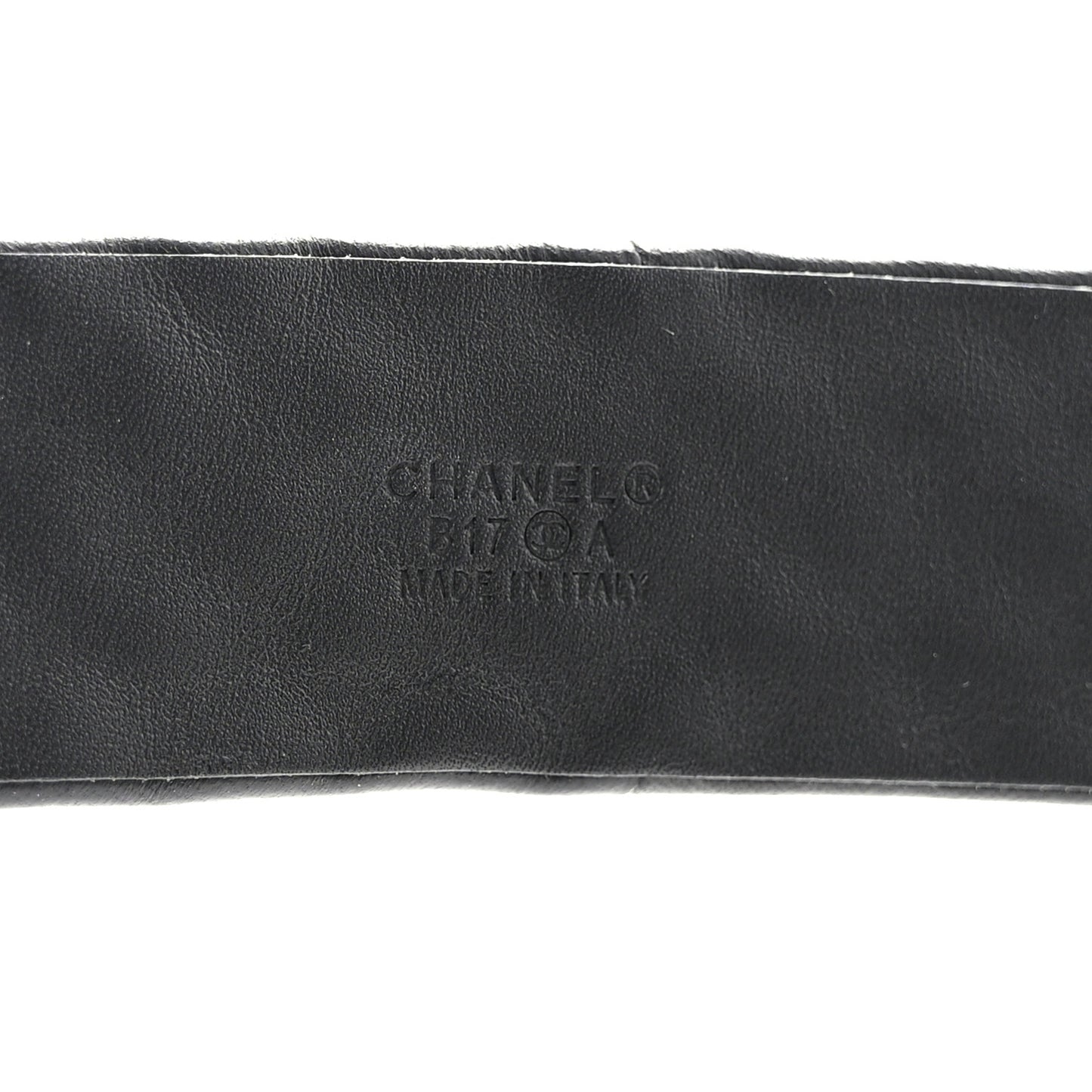 Lambskin Studded CC Chain Belt 80 32 Black