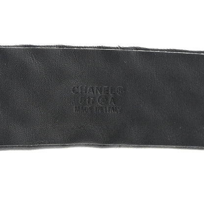 Chanel Lambskin Studded CC Chain Belt 80 32 Black 3 of 7