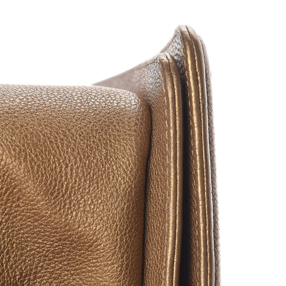 Chanel Metallic Calfskin Quilted Medium Boy Flap Dark Gold 19 of 21