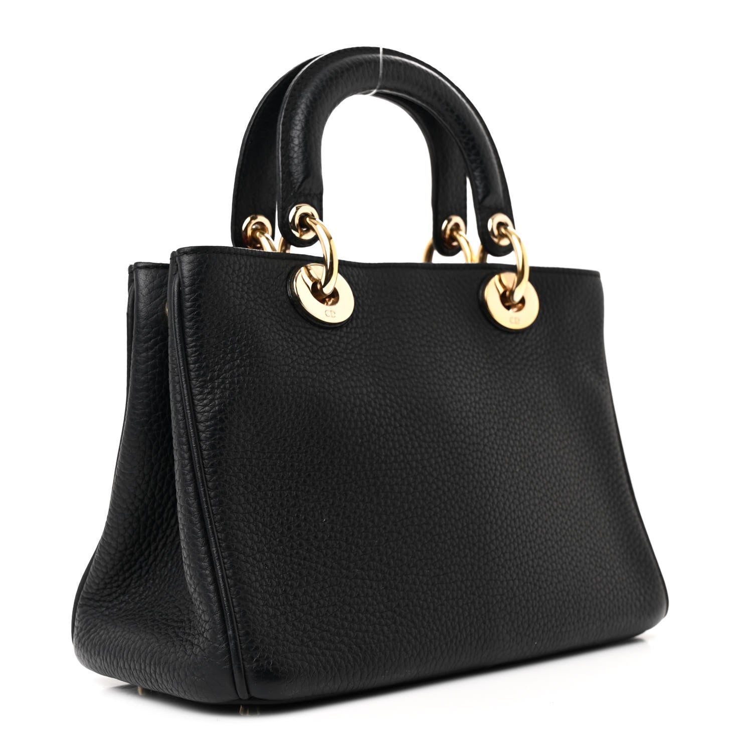 Christian Dior Bullcalf Small Diorissimo Tote Black Rose Indien 3 of 11