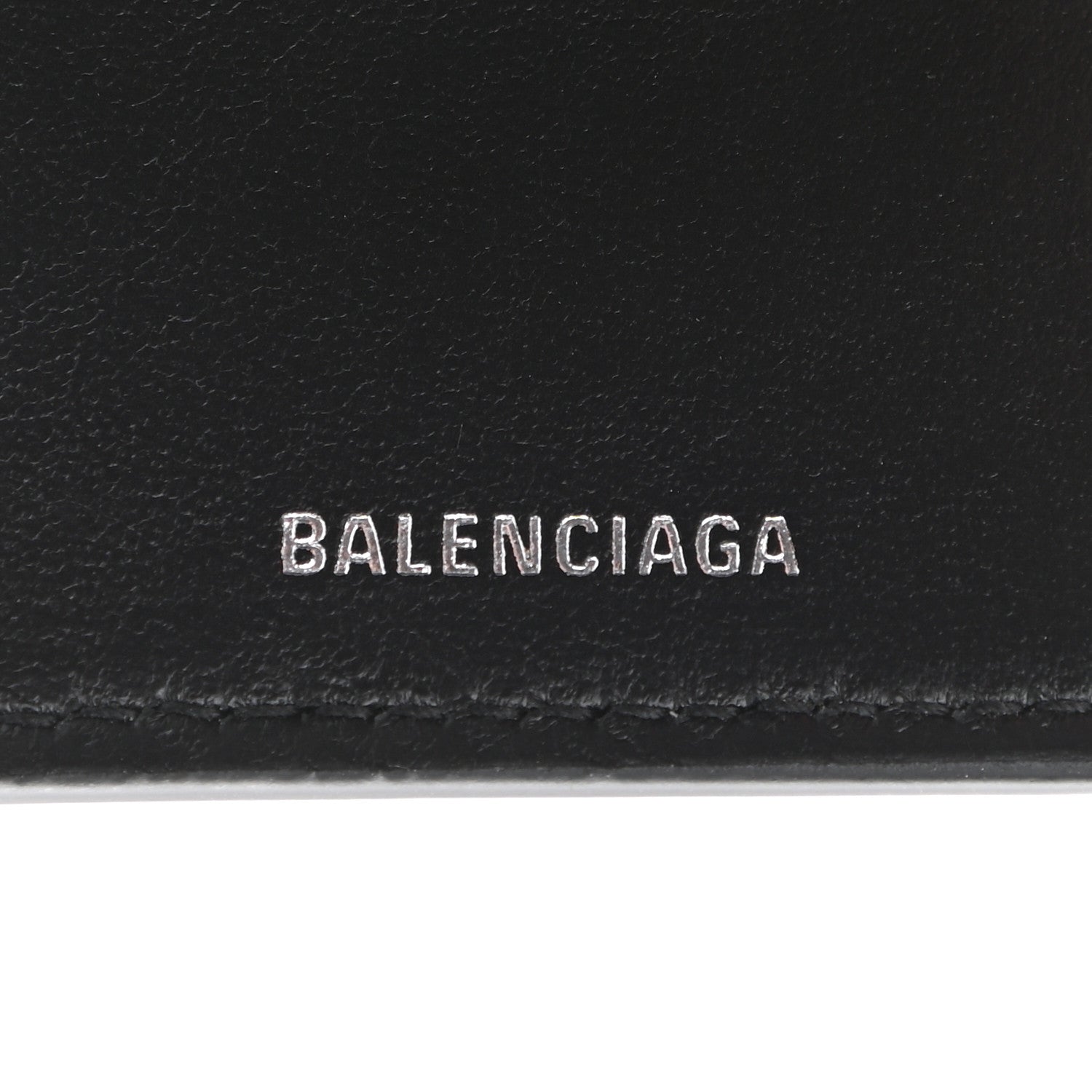 Balenciaga Shiny Calfskin Monochrome Crocodile Embossed Mini Hourglass Wallet on Chain Black 6 of 13