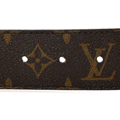 Louis Vuitton Calfskin Monogram 30mm LV Initiales Reversible Belt 80 32 Black 3 of 6