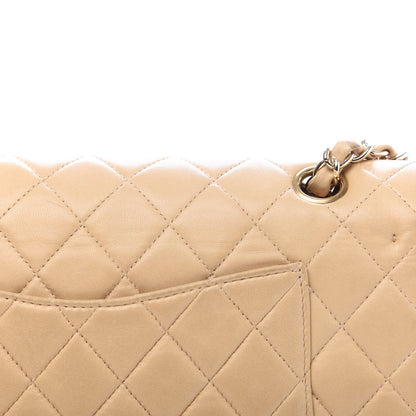 Chanel Lambskin Quilted Medium Double Flap Beige 16 of 19