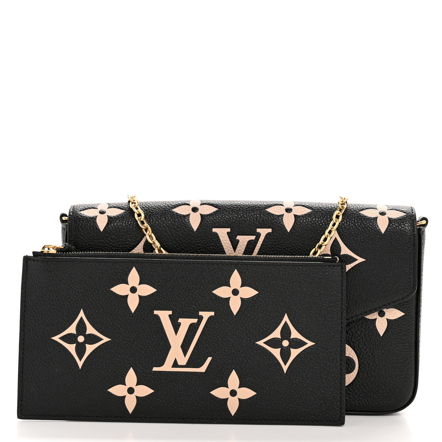 Empreinte Monogram Giant Felicie Pochette Black Beige