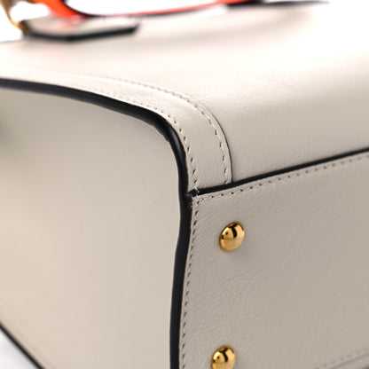 Gucci Wonka Grain Calfskin Small Diana Tote Bag Mystic White Orange Fluo 9 of 16