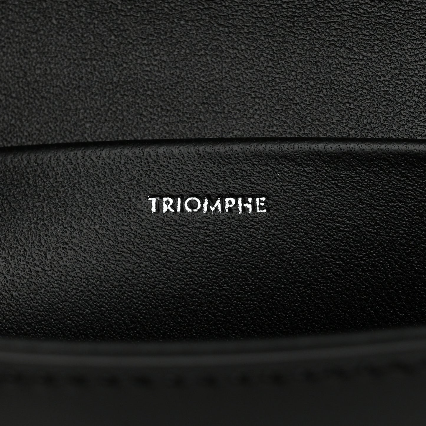 Shiny Calfskin Triomphe Chain Shoulder Bag Black