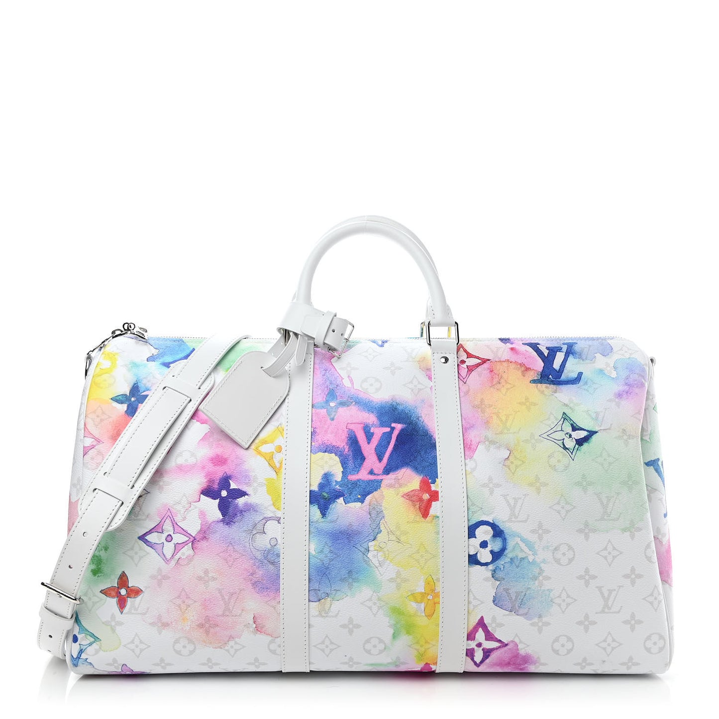 Monogram Watercolor Keepall Bandouliere 50 Multicolor