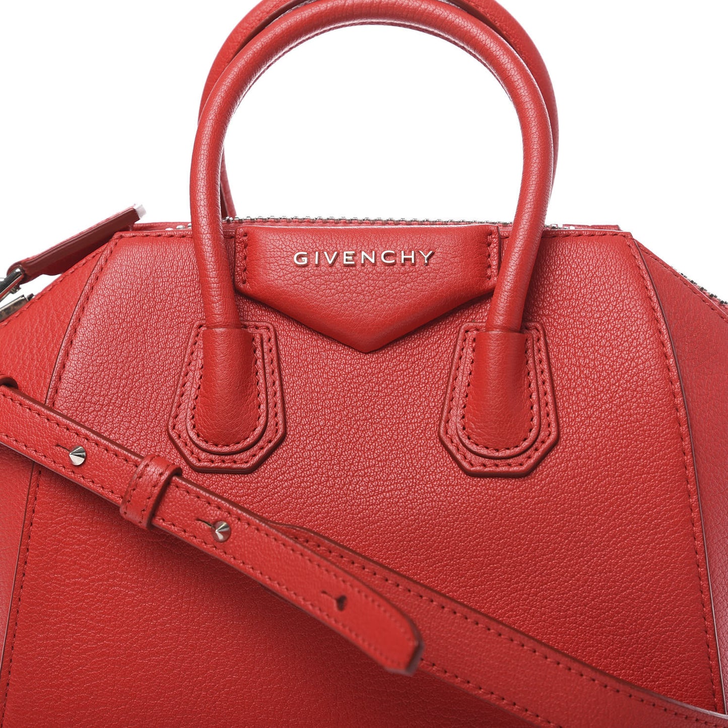Sugar Goatskin Mini Antigona Medium Red
