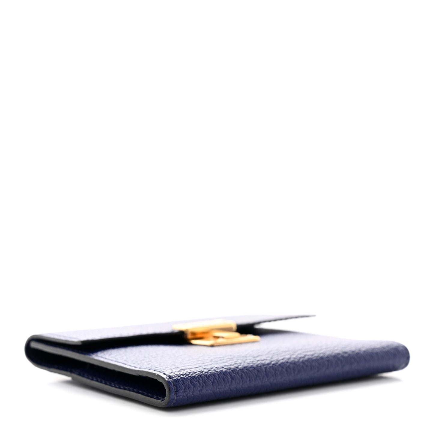 Chevre Mysore Mini Clic Card Holder Bleu Saphir