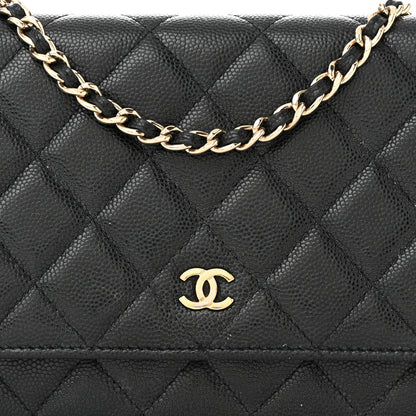 Chanel Caviar Quilted Wallet on Chain WOC Black 9 of 15